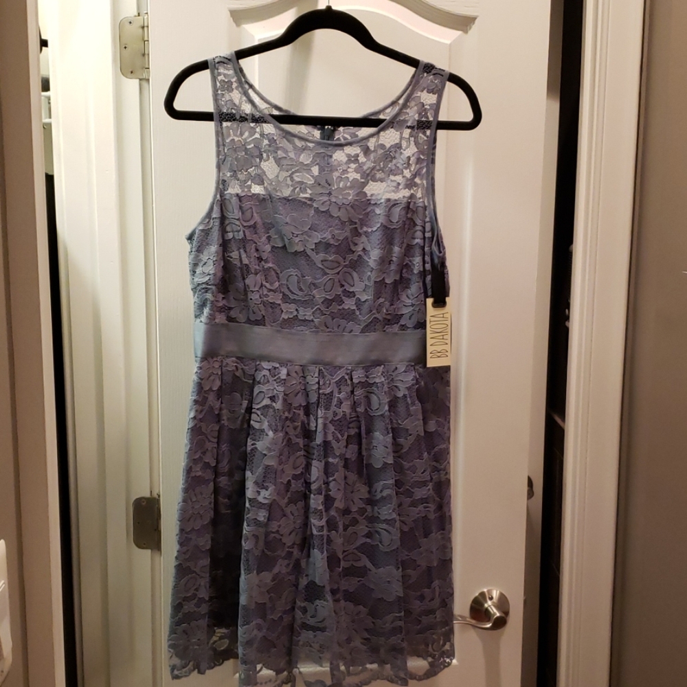 Lace smoke gray dress